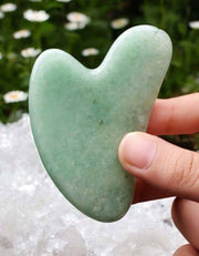 HG Aesthetics | Authentic Jade Crystal Heart Shape | Gua Sha